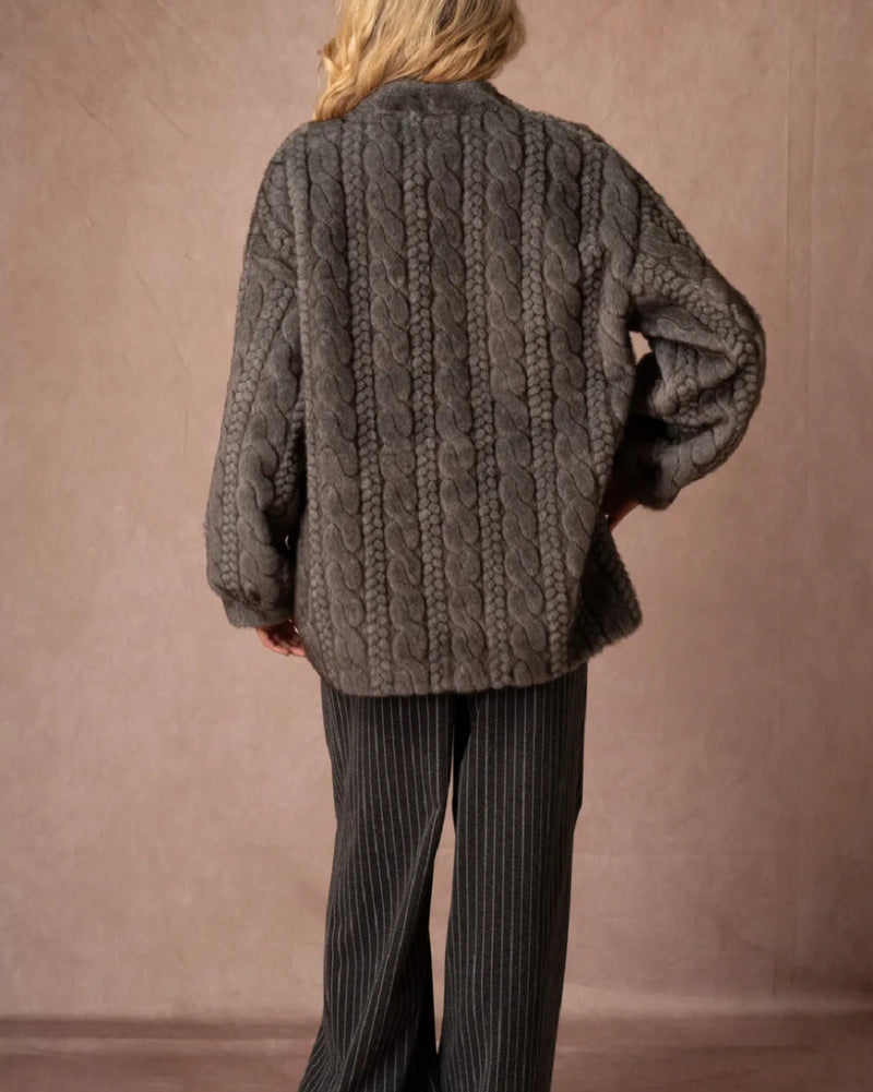 Veste en fausse fourrure torsadée LUNA