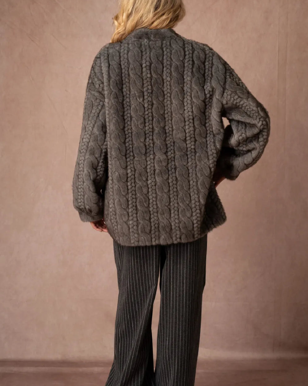 Veste en fausse fourrure torsadée LUNA