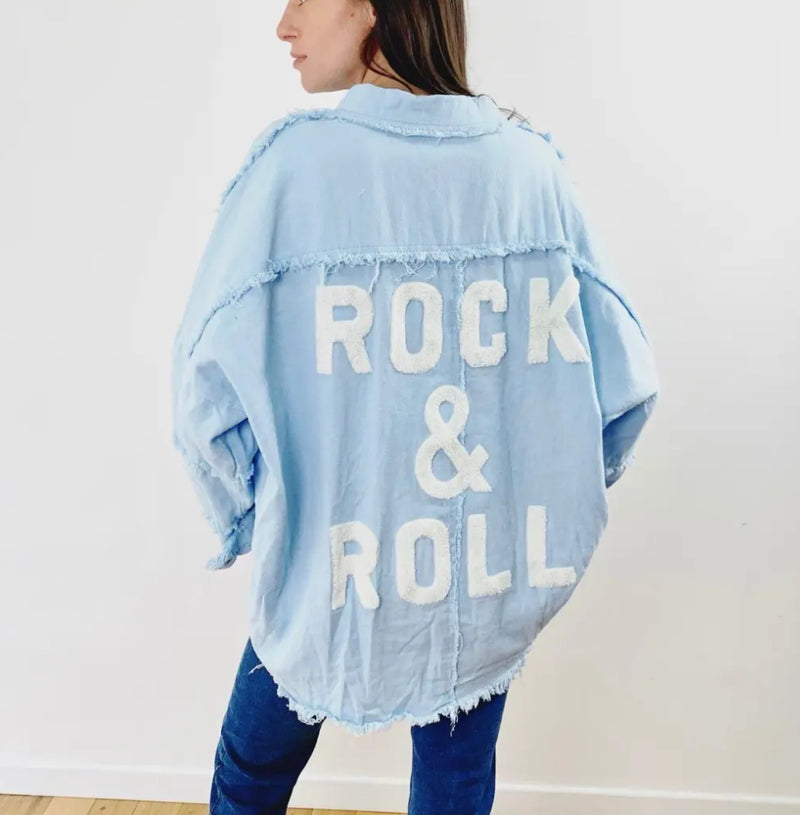 Veste chemise over size ROCK & ROLL