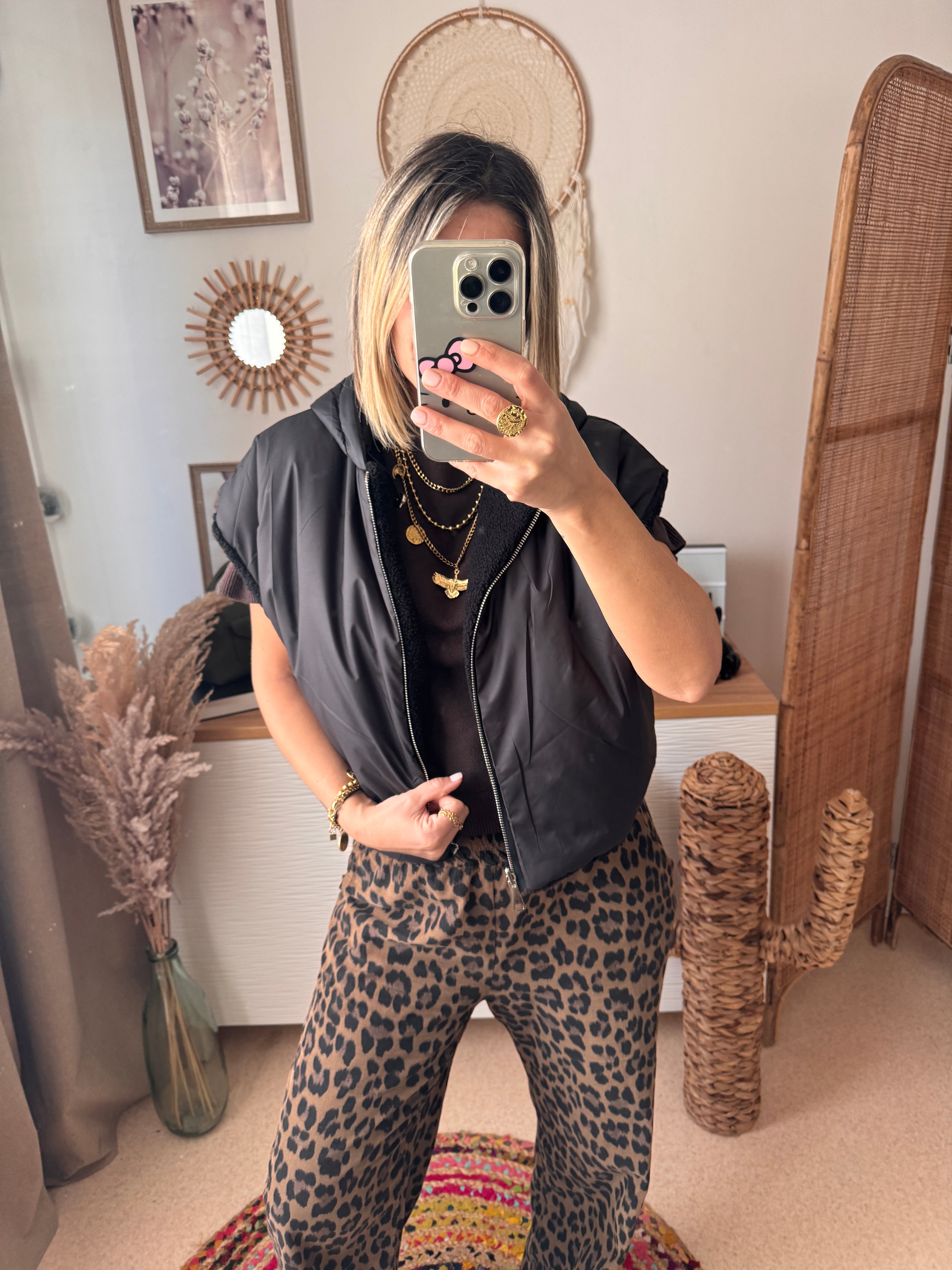 Veste réversible sans manches