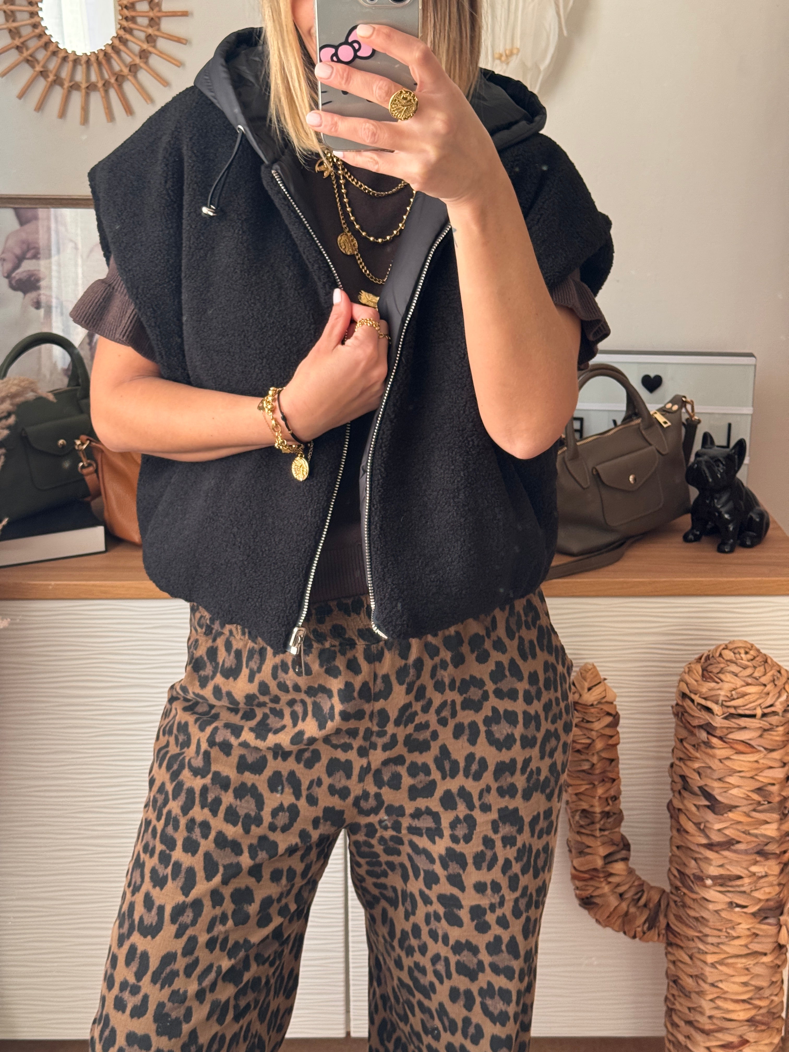 Veste réversible sans manches