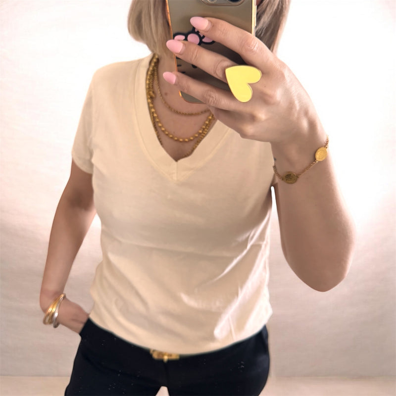 T-shirt col V
