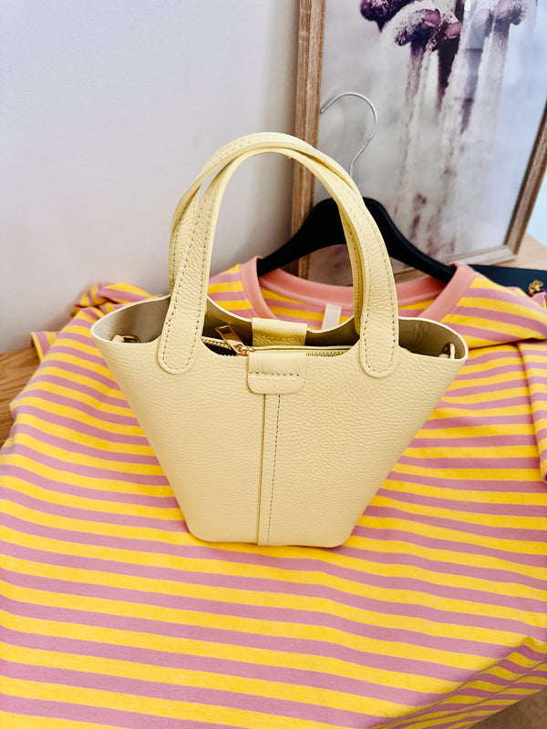 Petit sac seau en cuir PICO
