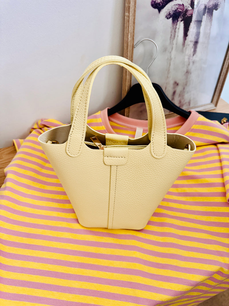 Petit sac seau en cuir PICO