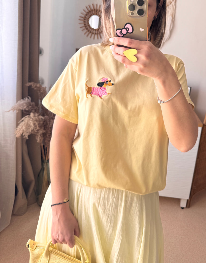 T-shirt brodé TECKEL