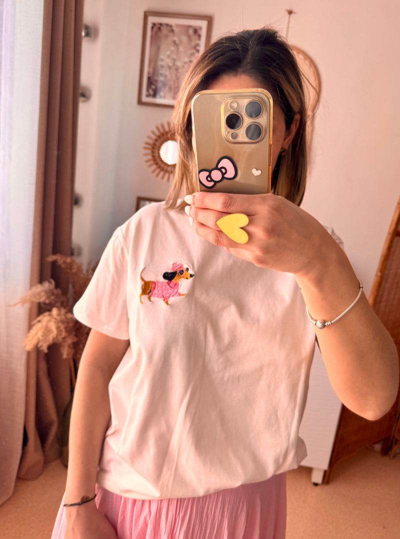 T-shirt brodé TECKEL