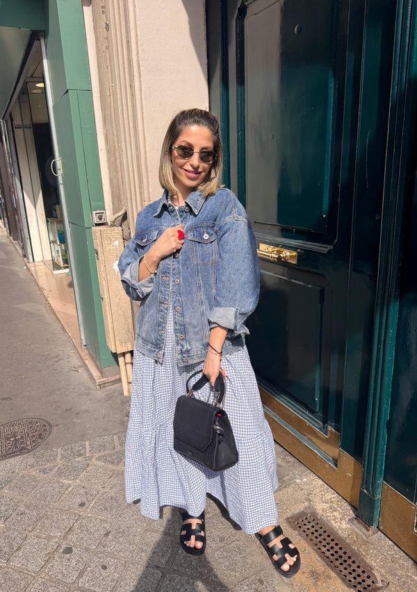 Veste en jeans over size LOVE