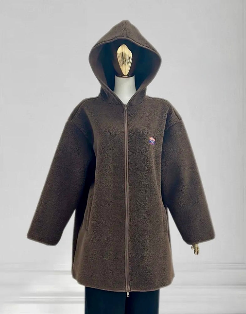 Polaire à Capuche longue