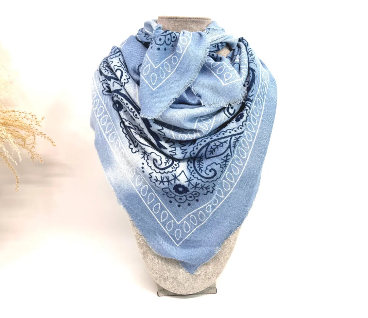 Écharpe carré imprimé bandana délavé KENDAL