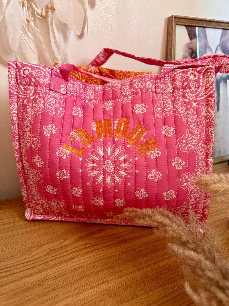 Sac cabas matelassé BANDANA