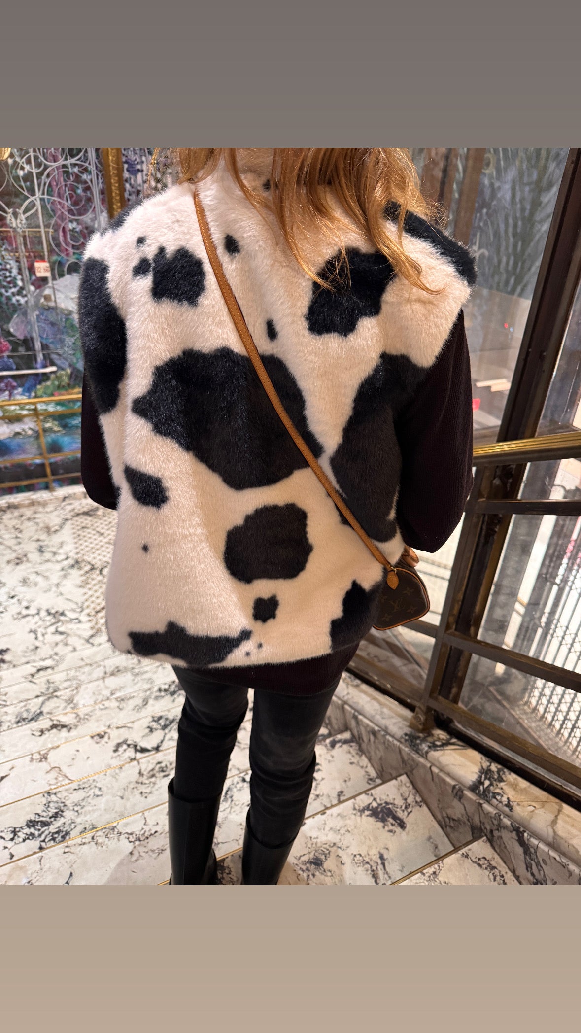 Veste sans manches à motif vache  ARIELLE